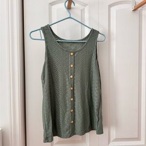 SHEIN Olive Button-Front Camisole